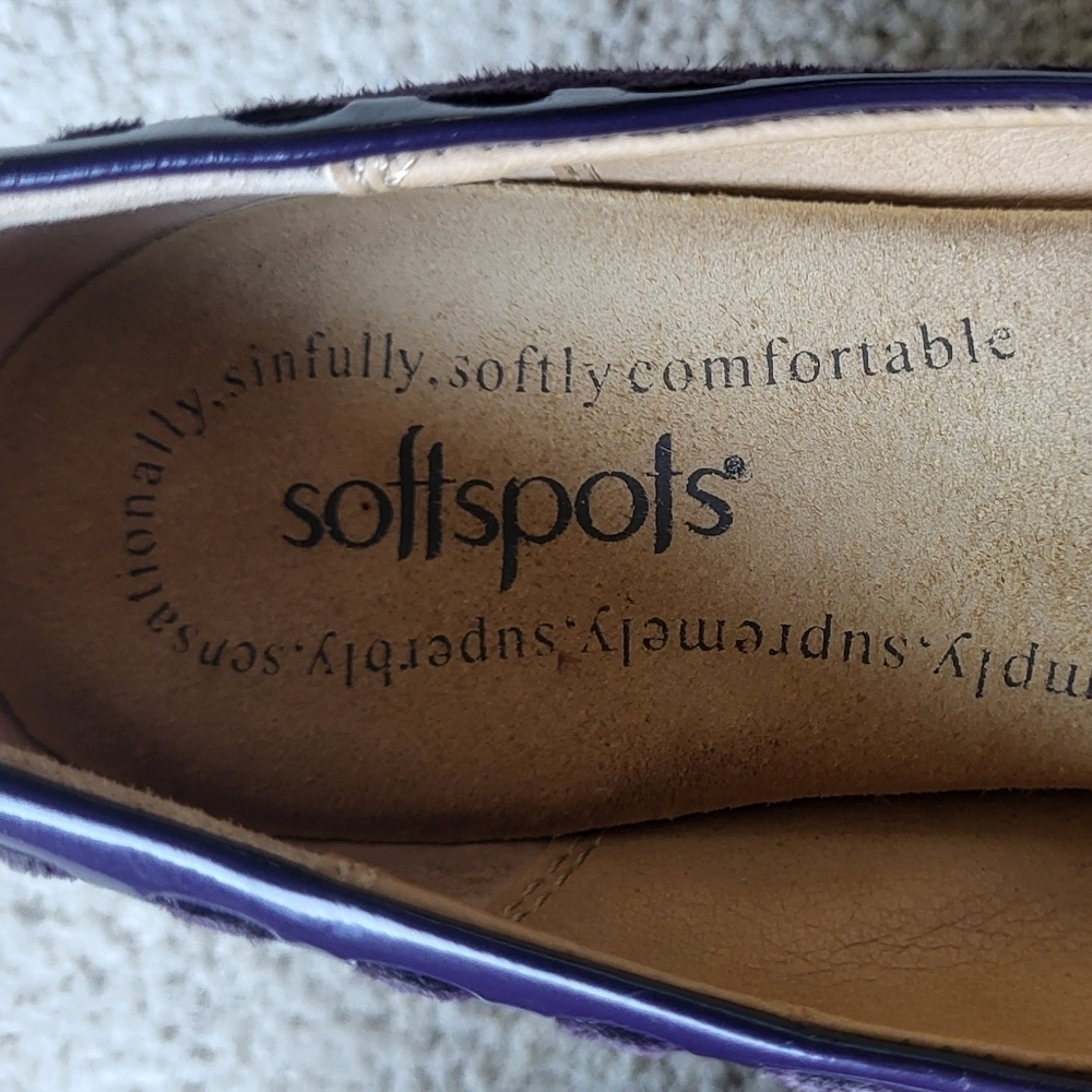 Softspots Sheridan Purple Suede Comfort Pumps Size 9 Narrow - Picture 7 of 7